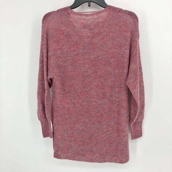 Vero Moda Womens Vilma Sweater XS Pink V-Neck Long Sleeve Tunic Ribbed NWT - Picture 5 of 10